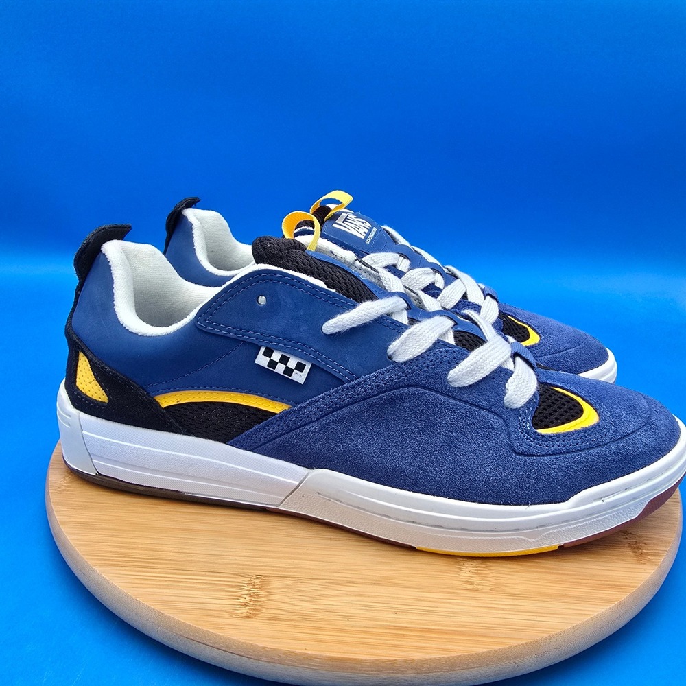 NEW Vans Knu Skool Skateboard Blue Yellow Black Suede Men's 11.5 NWOB Chunky 90s